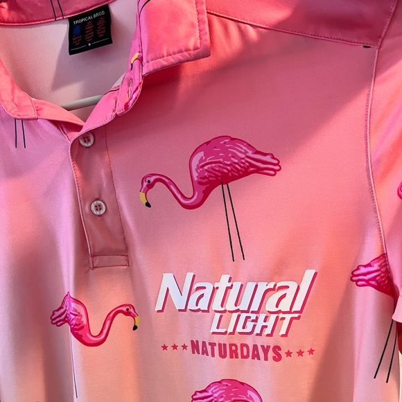Topical Bros flamingo Natti light golf shirt - Picture 2 of 3